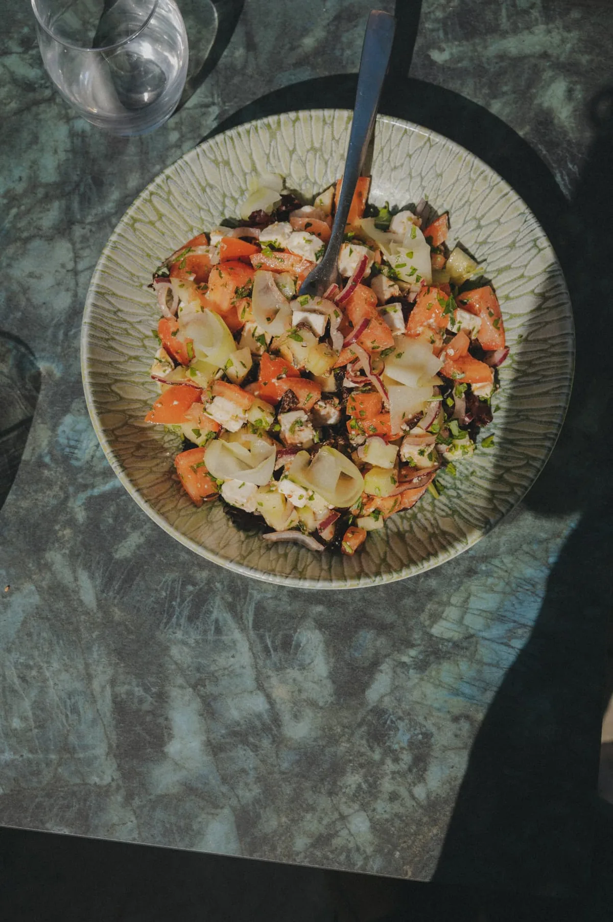 Salad served at The Cannes Motel